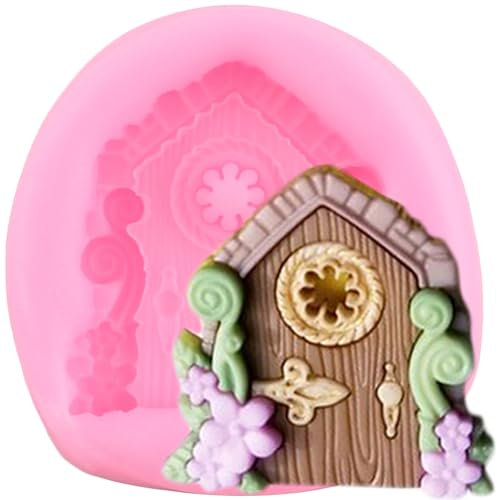 XMOLDNMS Moule en silicone en forme de porte en forme de fée pour décoration de gâteau d'anniversaire de bébé, pâte à sucre, pâte à sucre