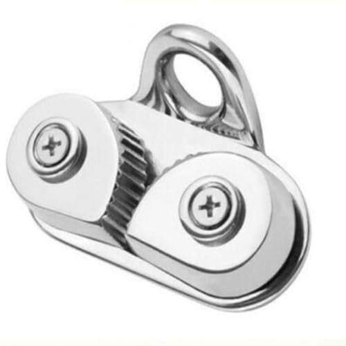 Hasaller Pulley Rope Clamp Cam Cleat Fairlead Stainless Steel Cam Cleat Rust Proof Fairlead Leading Ring Fit for Boat 3 to 15mm Rope