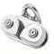 Hasaller Pulley Rope Clamp Cam Cleat Fairlead Stainless Steel Cam Cleat Rust Proof Fairlead Leading Ring Fit for Boat 3 to 15mm Rope