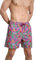 Haleco - Pantaloncini da Bagno Uomo ad Asciugatura Rapida (Paisley Fucsia, Taglia L)