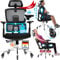 MELOKEA Bürostuhl 200KG, Leises Gummirollen, 4D-Armlehnen, 6P Verstellbare Rückenlehne, Sitztiefe Verstellbar, Elastisches Kissen, Bürostuhl Ergonomisch Testsieger, Schreibtischstuhl Große Menschen