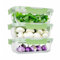 Glass Lunch Boxes with Lids - Set of 3 Rectangular 1040ml Containers - Airtight, Leak-proof, Microwave and Dishwasher Safe - Great for Snacks, Sauces and Lunch Boxes (Green)