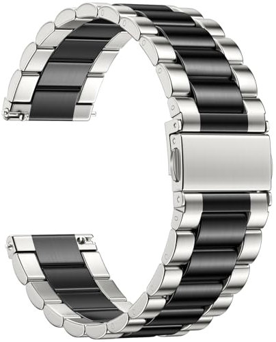 Netolo Uhrenarmband 20mm - Edelstahl Metall Ersatzband Kompatibel mit Samsung Galaxy Watch 7 Armband, Galaxy Watch 4 5 6 FE 4 Classic 6 Classic, 5 Pro, Active 2, für Garmin Vivoactive 5 Armband