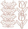 OSALADI 20 Pièces Trombone Paper Colored Paper Rose Gold Métal