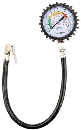 Manometro per Pneumatici,Manometro Pressione Gomme,Manometro Digitale per Pneumatici,Pistola Gonfiaggio Pneumatici,Manometro compressore,Adatto per auto,Moto,Camion
