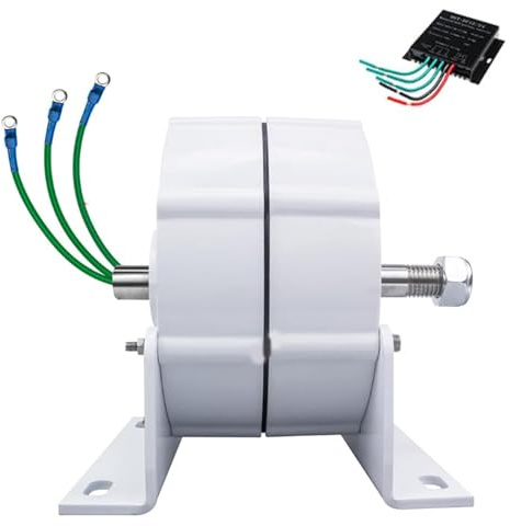 BAOJUHUIKANG 24v, Generatore AC Senza Ingranaggi 220V 48V 24V 12V con Base 16000W Generatore a magneti permanenti 3 Fasi AC a Basso Rumore Generatore Verticale a magneti permanenti