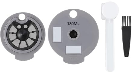 Wodsty Capsule di caffè ricaricabili compatibili per birrifici Tassimo, capsule riutilizzabili con kit di accessori, capacità 12 g, grigio