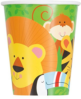 Pappbecher, 266 ml, Safari-Party, 8 Stück
