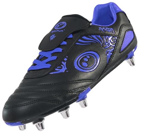 Optimum Razor 8 Stud Mens Rugby Boots | Lightweight boots engineered to deliver elite traction & power to drive through the scrum on soft ground pitches.