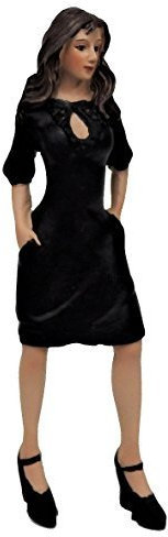 Melody Jane Puppenhaus Menschen Modern Woman in Little Kleid Schwarz Harzfigur