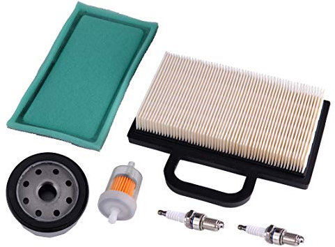 6pcs Huile & Essence & Filtre à Air & Bougie Kit De Réglage Adapté Pour John Deere D130 D140 LA135 LA145 Z425 Moteur Métal Papier Plastique