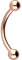 PIERCINGLINE Chirurgenstahl Banane 2 KUGELN Gebogener Piercing Stab Augenbraue Intim Brust Ohr Roségoldfarben 3 x 1,2 x 5 mm
