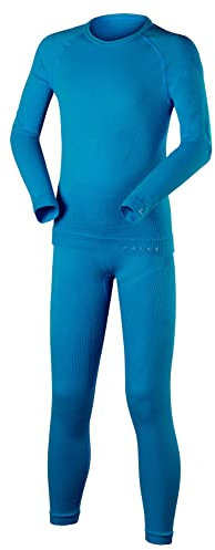 FALKE Unisex Kinder Baselayer-Set Maximum Warm K Uw Funktionsmaterial schnelltrocknend 1 Stück, Blau Osiris 6407, 122-128