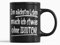 tshirtladen Im nächsten Leben mach ich was ohne Idioten Tasse schwarz Keramik Becher 300ml lustige Kaffeetasse mit Spruch Statement Spruchtasse für Büro und Alltag