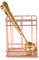 Porte-Stylo en Métal Or Rose Pot à Crayons Organiseur Conteneur de Bureau Stockage Papeterie Pen Multifonctionnel Panier de Rangement Pot à Pinceaux de Maquillage Porte Crayons Maison