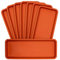 8 Pack Large Plastic Plant Drip Trays for Watering, Rectangular Planter Saucer Pans for Indoors, Outdoors, Garden Supplies (Terracotta Red, 18 cm)