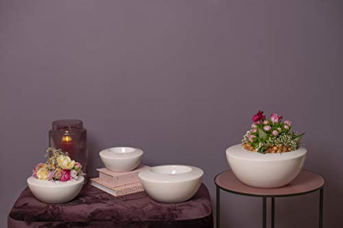 Valentino Wohnideen Schale Rialto 17cm glasiert, Keramik, weiß