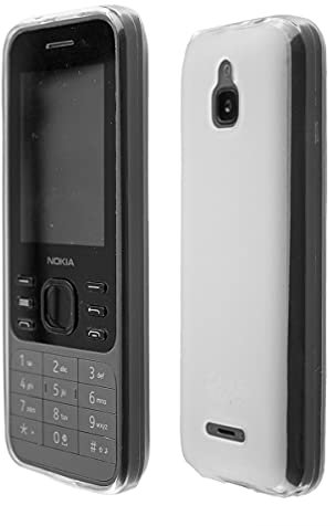 caseroxx Schutzhülle für Nokia 6300 4G in weiß-transparent – Flexibles TPU-Case aus stoßfestem Gummi, passgenaue Handy-Tasche mit Kantenschutz & rutschfestem Grip