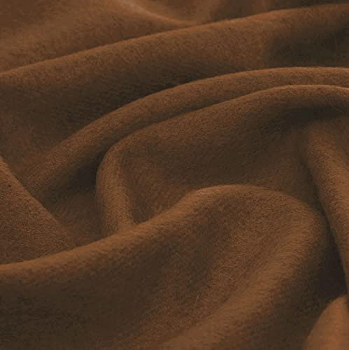 Lorenzo Cana Alpakadecke aus 100% Alpaka - Wolle vom Baby - Alpaka Flauschige Decke unifarben einfarbig Camel Braun Wohndecke Sofadecke 96302