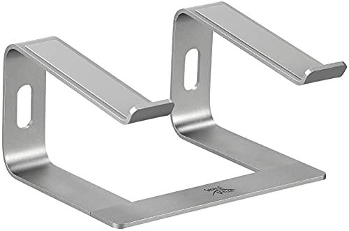 General Office Notebook Halterung: Mobiler Alu-Notebook-Ständer für Geräte bis 40 cm (15,8), dunkelgrau (Laptop Stand, Notebookständer, Notebooktisch)