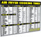 Imán de Tabla de Tiempos de cocción para freidora de Aire, Hoja magnética Extra Grande fácil de Leer, Accesorio Saludable para Libro de Cocina, Color Gris
