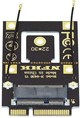 NFHK NGFF M.2 Key-A zu Mini PCI-E PCI Express Konverter-Adapter für 9260 8265 7260 AC-Karte