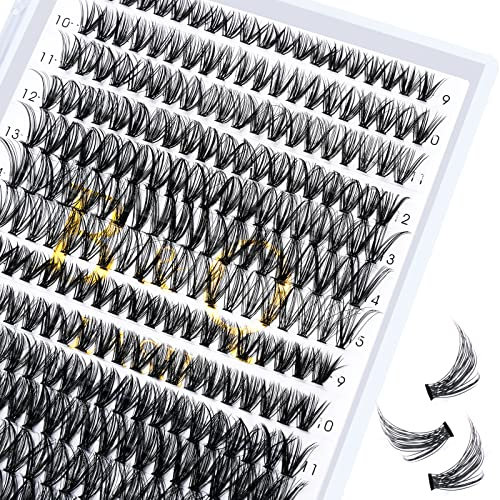 B&Q Lash Clusters 30D+40D-D-9-16MIX Lash Individual Lashes 280 Clusters Extensions DIY Eyelash Extensions at Home (30D+40D-D-9-16mix)