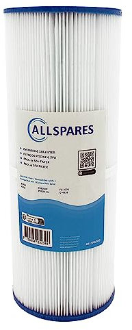 AllSpares Spa Filterkartusche für Whirlpools geeignet für SC704, 42513, C-4326, RD25, PRB25-IN, FC-2375 | Pentair R173434 | Waterway 817-5000 | Ø130x340 mm