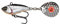 Savage Gear Fat Tail Spin sinkend - Jig Spinner, Größe/Gewicht/Farbe:5.5cm / 6.5g / Dirty Silver