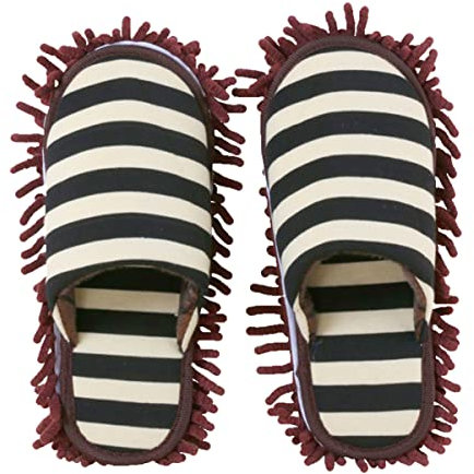 Cabilock 1 Paar Chenille-reinigungspantoffeln Für Faule Menschen Bodenschuhe Mopp Für Sliers