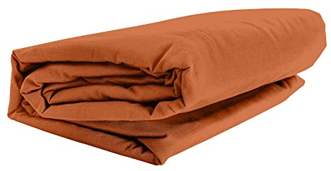 GMD Living Mr. Sandman Spannbettlaken ELASTAN Classic, Farbe:279-zimt, Größe:180-200 x 200-220 cm