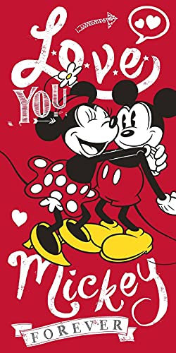 arlis Drap De Plage Ou Serviette De Bain Mickey et Minnie Disney 70 X 140 Cm (Drap de Plage Mickey et Minnie)