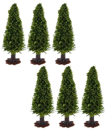 Bitray Modell Zedernbäume 7,1 cm Höhe Landschaft Bäume Miniatur Architektur Bäume – 6 Stück