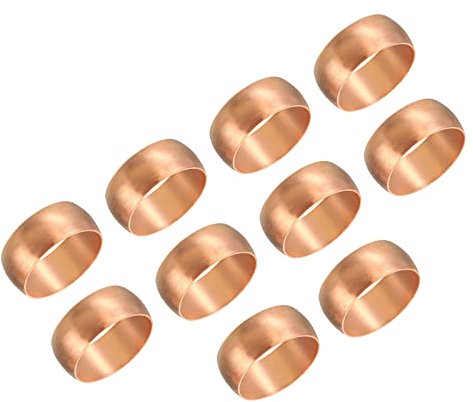 PATIKIL 15mm Tubo OD Compresión Manguitos Férulas, 50 Paquete Cobre Férula Montaje Compresión Accesorios Surtido Kit para Aire Agua Gas
