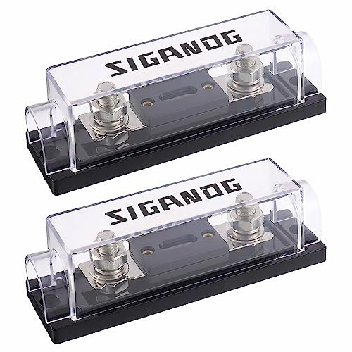 SIGANDG 350 Amp ANL Sicherungshalter 0/2/4 Gauge Sicherungsblock mit 350A ANL Sicherungen für Auto Audio LKW DIY (2 Stück)