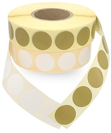 WPW Schusspflaster, weiß/beige, 4.000 Stück, 20 mm Durchmesser, runde Aufkleber für Zielscheiben und Schiessscheiben als Sportschützen Zubehör