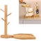 El árbol de llaves, el estante de llaves, la bandeja de llaves de madera, el estante de joyas del árbol de mesa, el llavero muestra la estatua de almacenamiento del gato afortunado japonés (01)