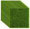 QWORK® 8 Stück Kunstrasen - 15x15cm - Modellbau Gras Fake Grass für Miniatur Landschaft, Basteln, Garten Terrasse Deko