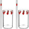 BESTonZON 2 Set Di Bicchieri Alla Fragola Con Cannuccia Alla Fragola Tazza Bere Bicchiere D'acqua 300 Ml Succo Di Latte Bevanda Caffè Tè Contenitore Per Viaggi In Ufficio A Casa