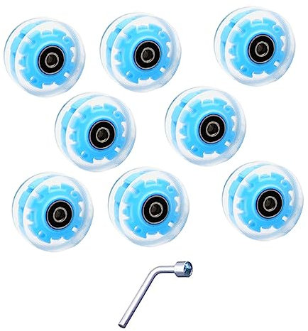 Sosoport 1 Satz Leuchtende Räder Für Rollschuhe Leuchtende Schlittschuhräder Beleuchtete Skating-räder Nützliche Skateboardrollen Skateboard Beleuchtete Räder Pu Longboard-Rad Einziehbar