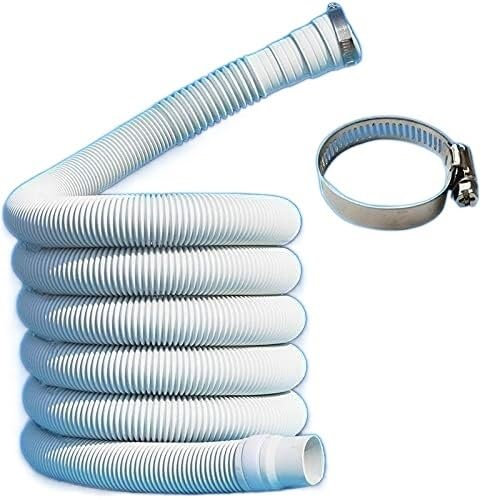 Drain Hose,Replacement Drain Hose,Flexible Air Conditioning Drain Hose Universal Water Inlet Extension Pipe Washing Machine Faucet Bathroom for Dishwasher,(Color:White, Length:2m) ( Color : Wit , Size