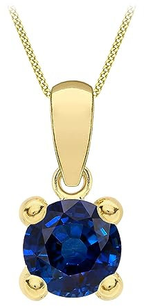 Amazon Essentials Halskette mit Anhänger aus 9-karätigem Gold mit Geburtsstein für September (ehemals Amazon Collection)