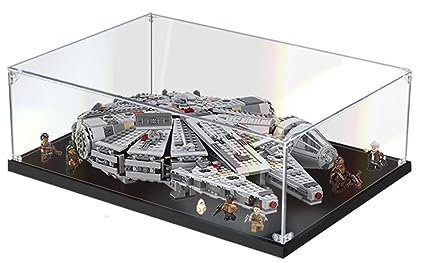 Acryl-Vitrine für Lego Star Wars Millennium Falcon 75257 – Vitrine, Schützen und Dekorieren Modell mit staubdichter Aufbewahrung, Geschenke (2 mm, transparent)