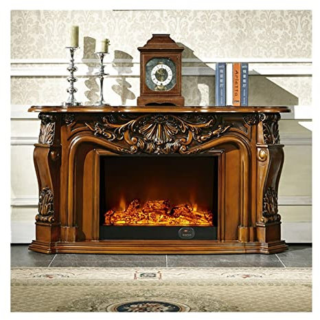Suuim Chimenea atomizadora Chimenea de leña Decoración de Sala de Estar Chimenea de Calentamiento Revestimiento Inserto eléctrico Caja de Fuego LED Llama Artificial óptica Chimenea eléctrica