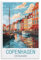 GuYaNa Copenhagen Dänemark Vintage-Reise-Poster, 40 x 60 cm, Leinwand-Kunstdruck, Gemälde für Wanddekoration, Wohnzimmer, Schlafzimmer