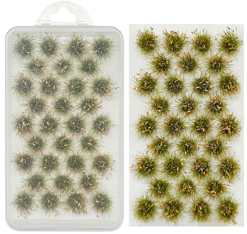 Woohome 32 PCS Rot Static Grass Tuft Zart Selbstklebende Statische Grass Statisches Grasbüschel Miniatursträucher Büsche für Miniatur Tabletop Spiele Modelleisenbahn Geländeb