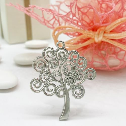 Doni Bomboniere 12pz Ciondolo Albero della Vita CONFETTATA SEGNAPOSTO Matrimonio Anniversario 25 50 Anni Gadget Compleanno CRESIMA Ragazzo COMUNUIONE Maschio Battesimo Femmina Economica Fai da Te