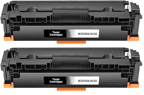 Jhaan 415A Toner (Mit Chip) Kompatibel für HP 415A Tonerkartusche für HP Color Laserjet Pro MFP M479fdw M479fnw M479dw M479fdn M454dw M454dn M479 M454 (2 Schwarz)