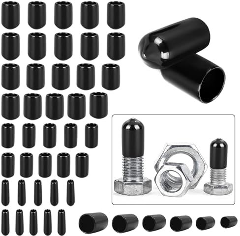 180 Stück Gummi Endkappen, 2/4/6/8/10/12mm Schutzkappen für Schrauben Vinyl Rundrohr Bolzenkappe Flexibel Gummikappe rutschfeste Rund Schutzkappen