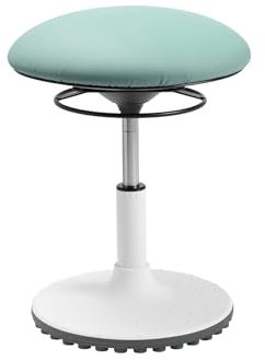 TOPSTAR Living Chair Move Kids höhenverstellbarer Kinderhocker mit drehbarem Sitz, Sitzhöhe von 39-47 cm, Kunstleder mintgrün